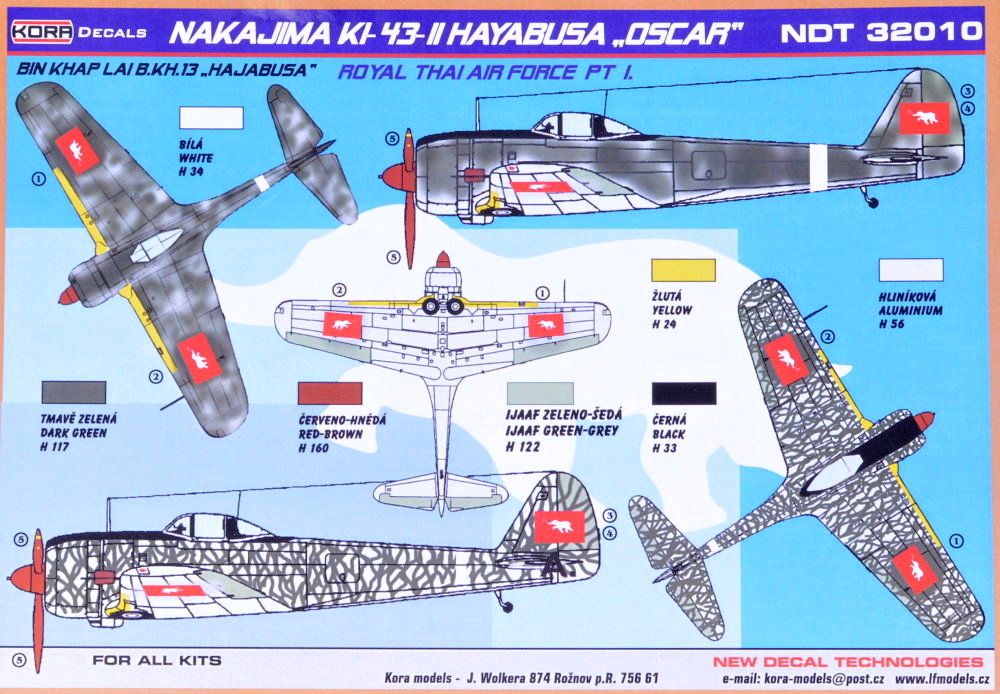 1/32 Decals Nakajima Ki-43-II Royal Thai AF Part 1