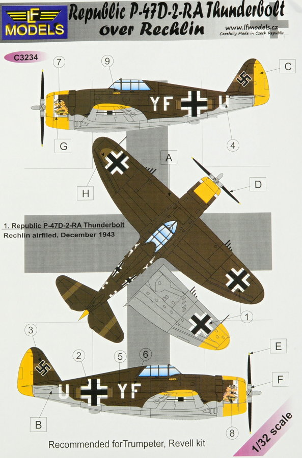 1/32 Decals P-47D-2-RA Thunderbolt over Rechlin