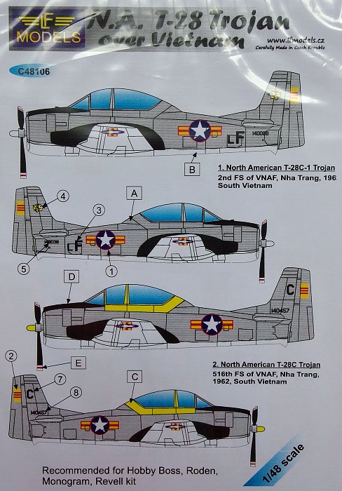 1/48 Decals N.A. T-28 Trojan over Vietnam (RDN)