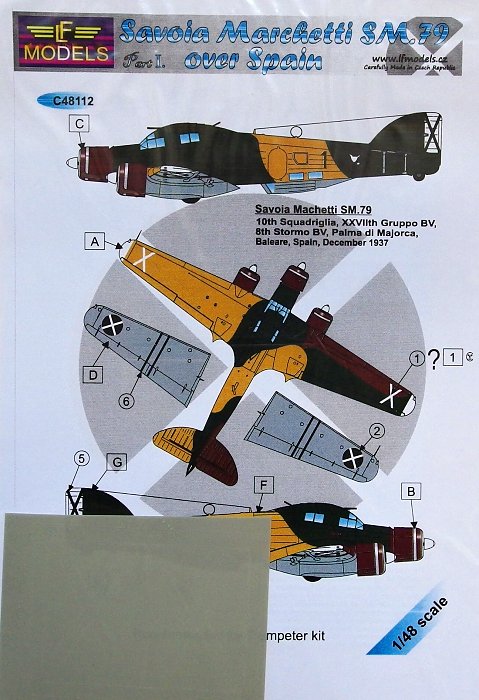 1/48 Decals SM.79 over Spain - Part I. (TRUMP)