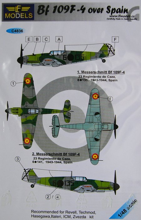 Modelimex Online Shop 1 48 Decals Bf 109f 4 Over Spain Rev Has Ital Your Favourite Model Shop
