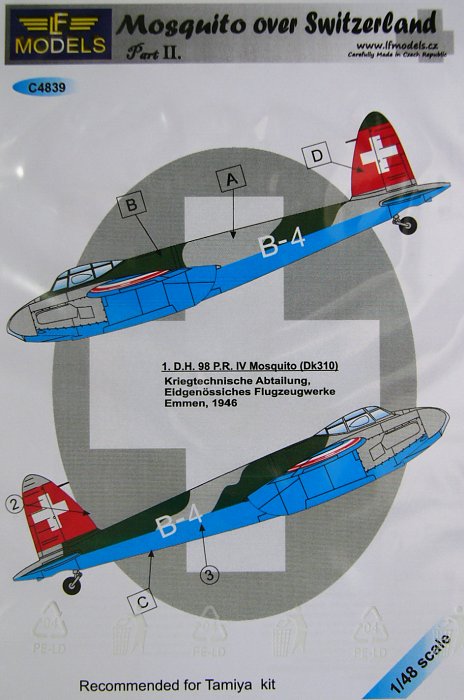 1/48 Decals Mosquito over Swiss - Part II. (TAM)