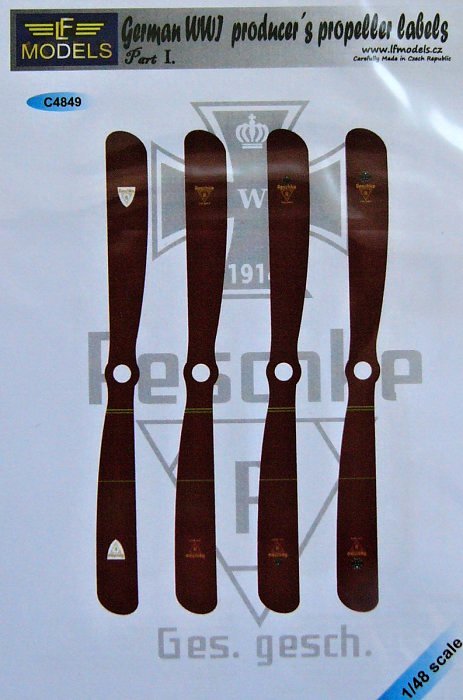 1/48 Decals German WWI propeller labels - Part I