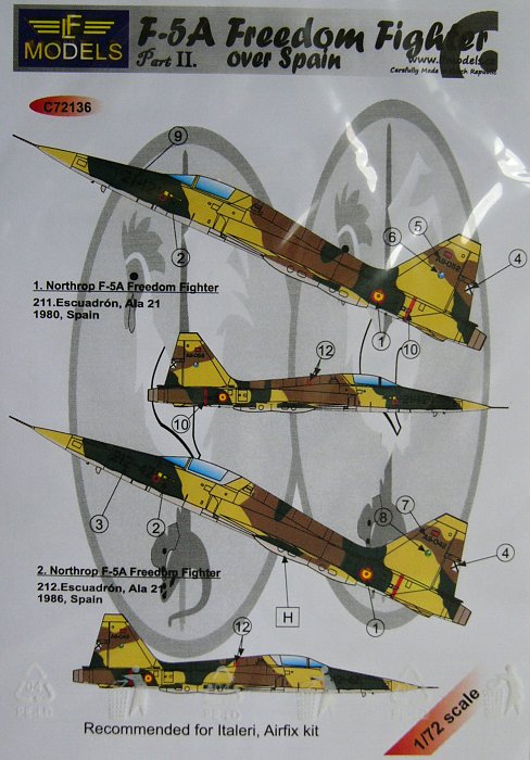 LF Models Decals 1/72 F-5A FREEDOM FIGHTER OVER SPAIN Part 2 