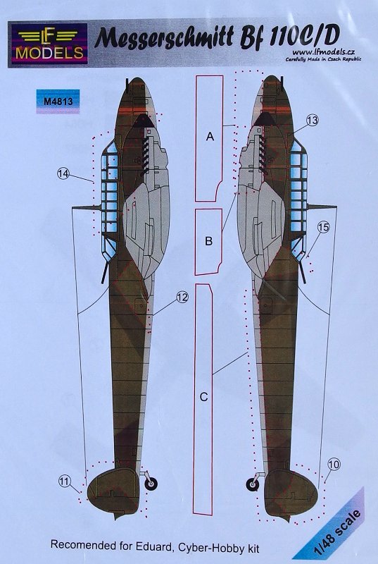 1/48 Mask Messerschmitt Bf 110C/D (EDU/CYBERH.)