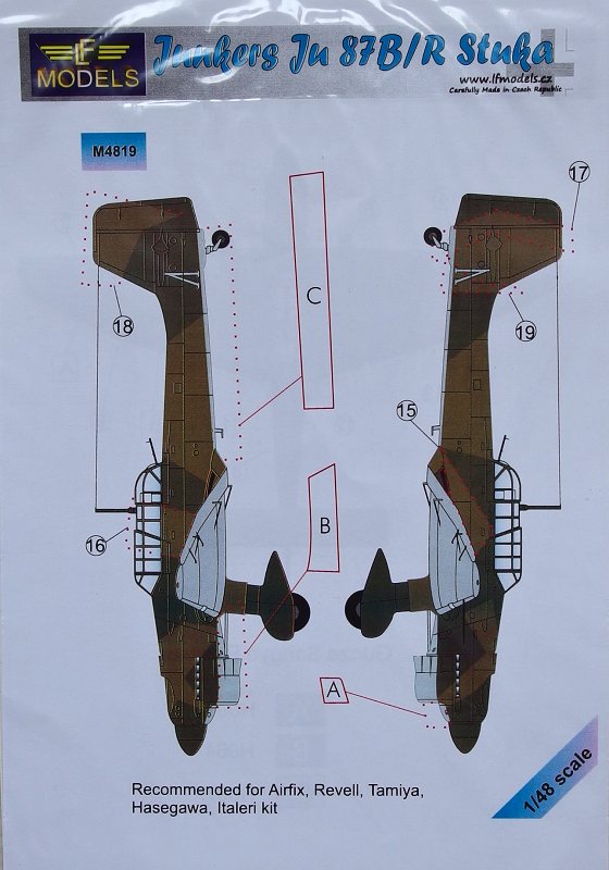 1/48 Mask Junkers Ju 87B/R Stuka (AIRF/REV/TAM)