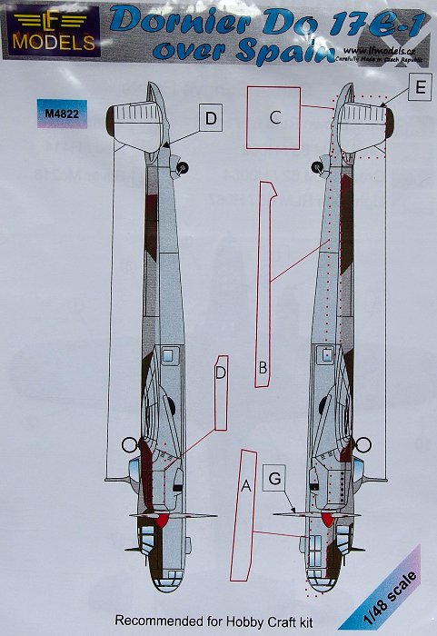1/48 Mask Dornier Do 17E-1 over Spain (HOBBYCR)