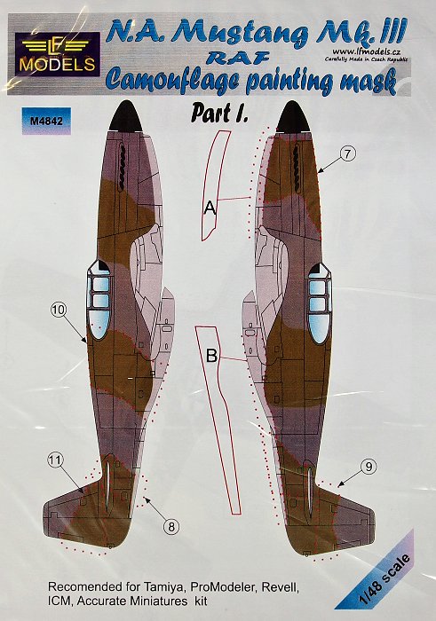 1/48 Mask N.A. Mustang Mk.III RAF Pt.I (TAM/REV)