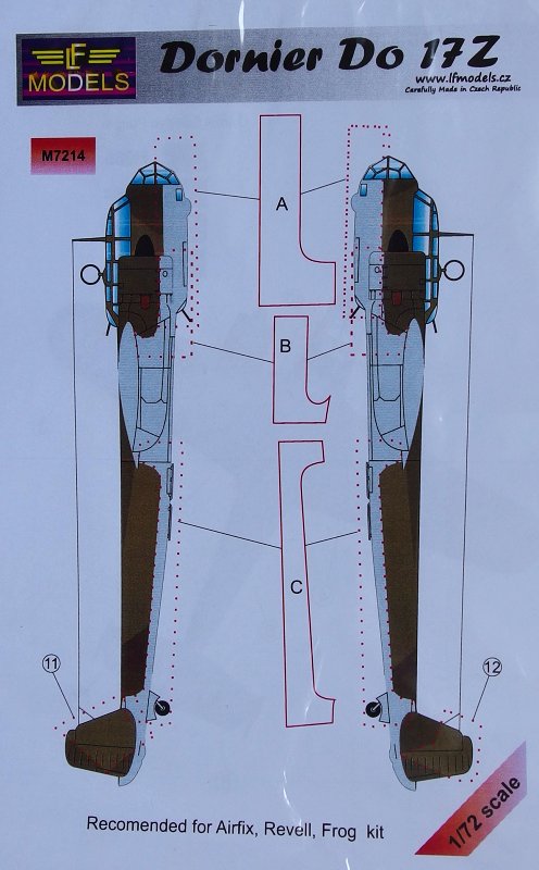 1/72 Mask Dornier Do 17Z (AIRF/REV)