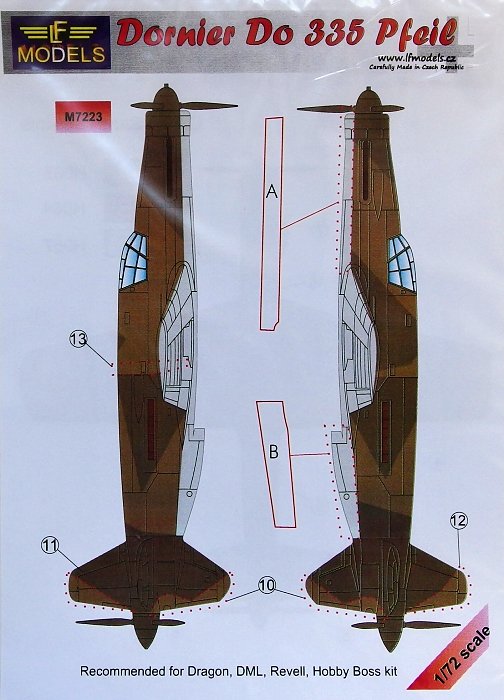 1/72 Mask Dornier Do 335 Pfeil (DRAG/REV/DML)