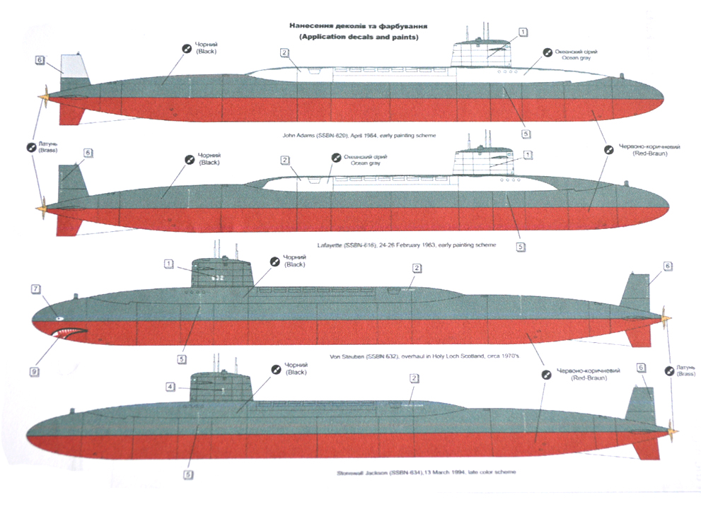 MODELIMEX Online Shop 1/350 USS Lafayette (SSBN616) American