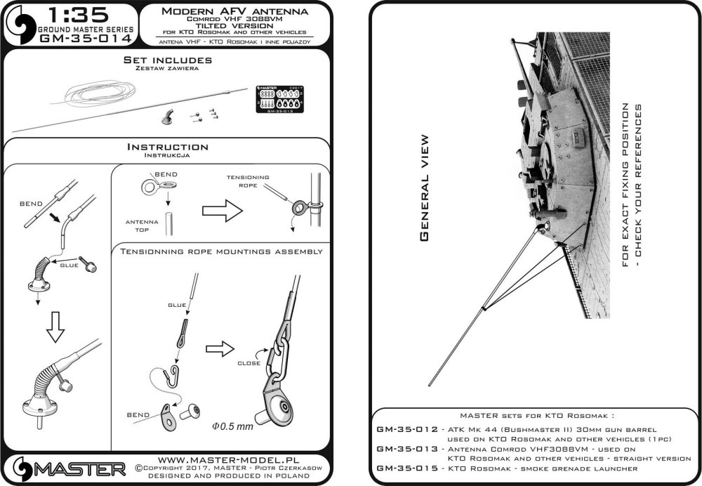 1/35 Antenna Comrod VHF3088VM - TILTED version