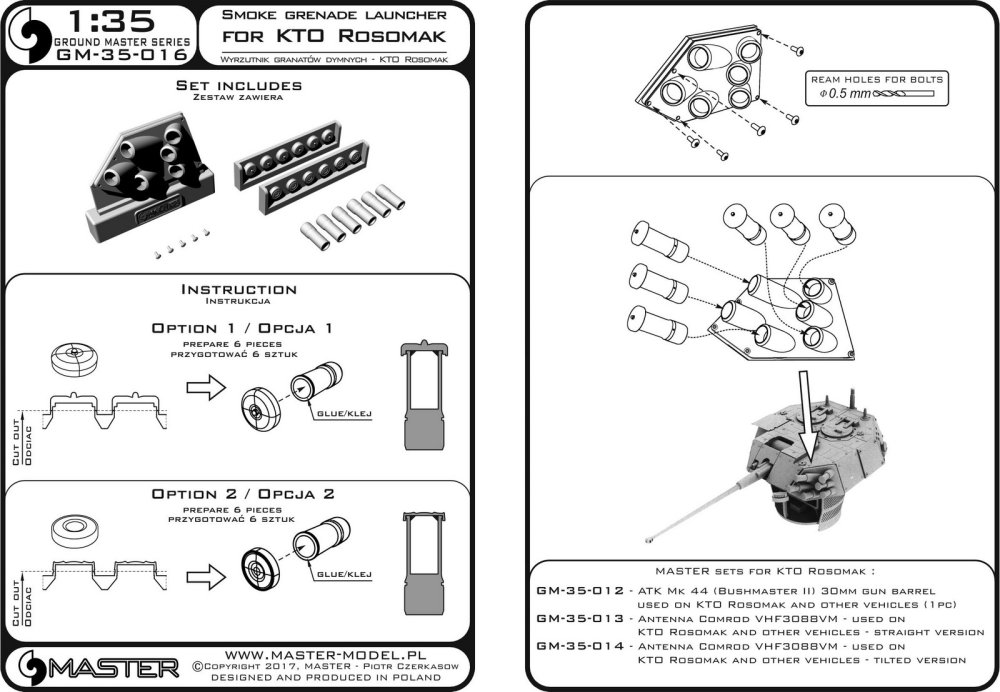 1/35 KTO Rosomak - smoke grenade launcher