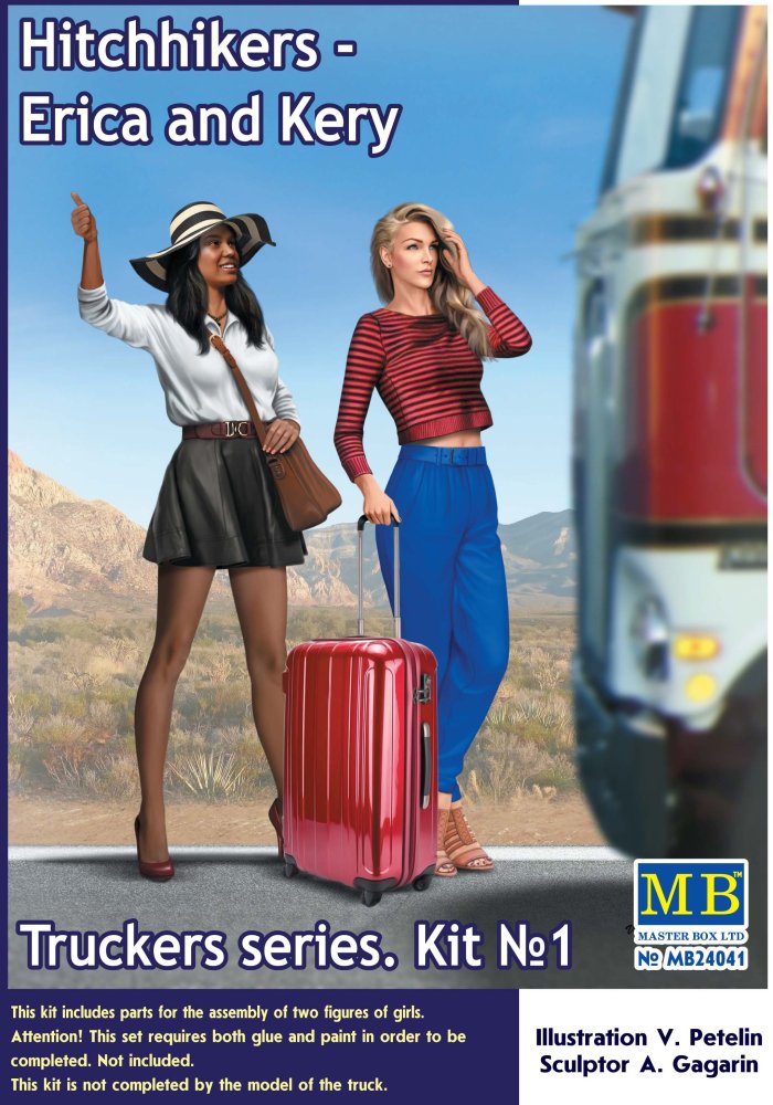 1/24 Hitchhikers, Erica & Kery (Truckers series)