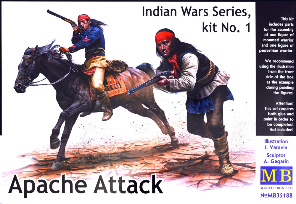 1/35 Apache Attack, Indian Wars (2 fig.+ horse)