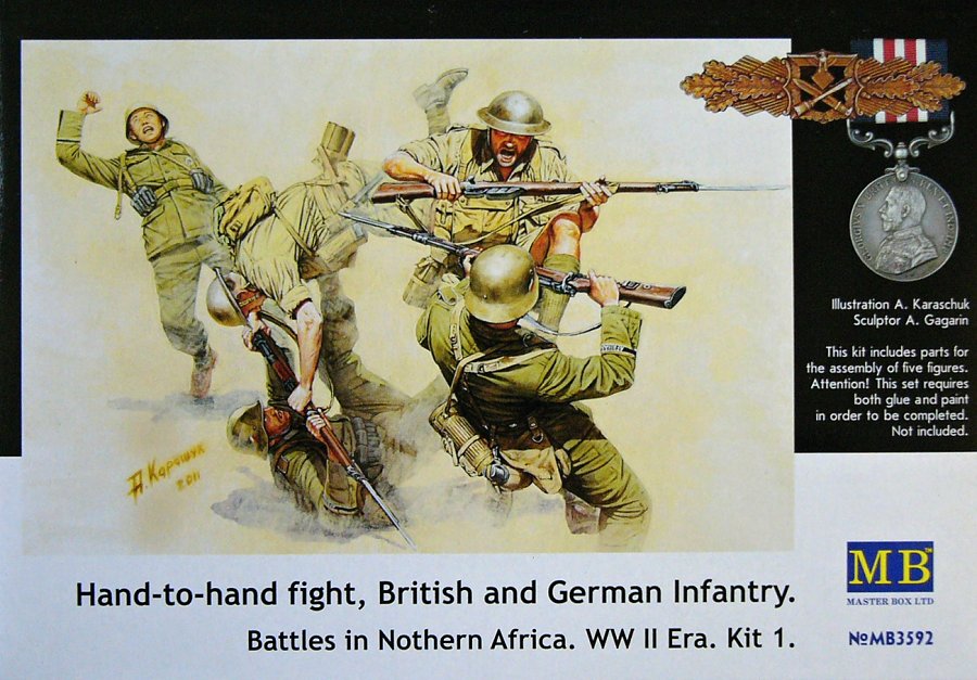 1/35 Hand-to-hand fight, Brit.&Germ.Inf. (5 fig.)