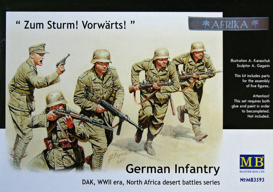 1/35 German infantry, DAK WWII era (5 fig.)