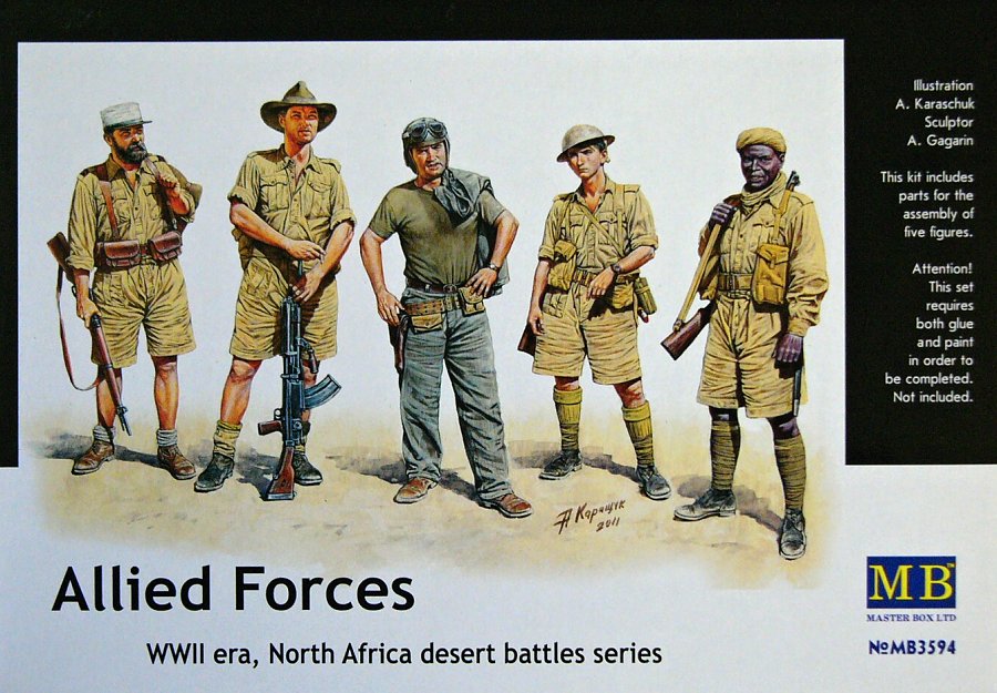 1/35 Allied Forces, North Africa, WWII (5 fig.)