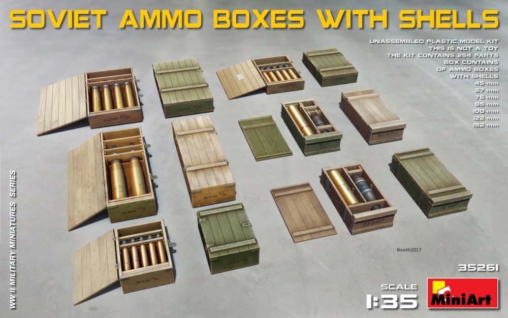 1/35 Soviet Ammo Boxes with Shells
