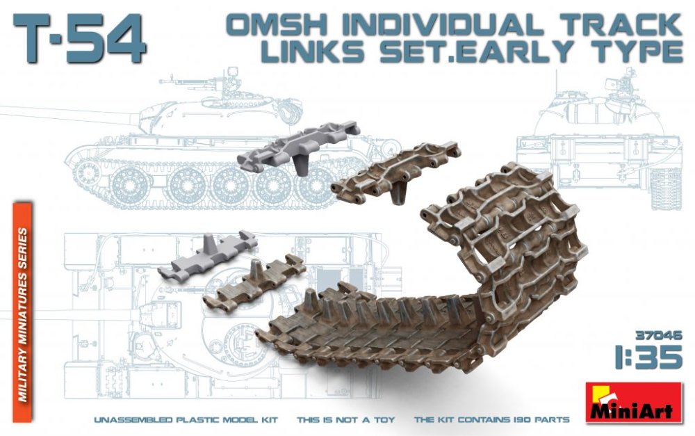 1/35 T-54 OMSh Individual Tracks Links Set (early)