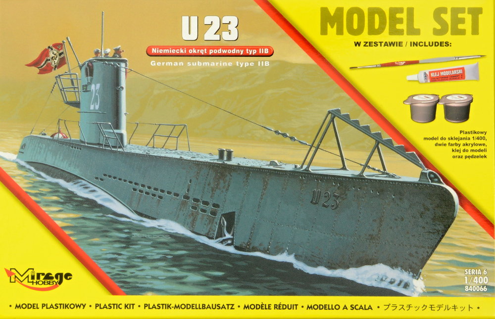 MODELIMEX Online Shop MODEL SET 1/400 U23 German submarine type IIB