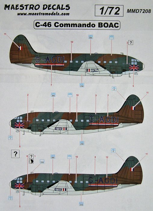 1/72 C-46 Commando - BOAC (decals)