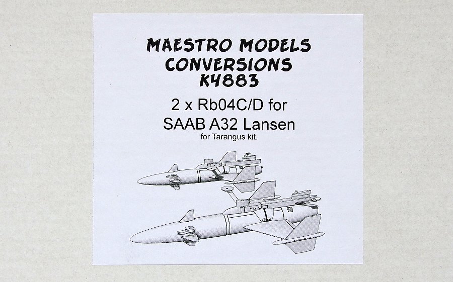 1/48 2x Rb04C/D for SAAB A32 Lansen (TARA)