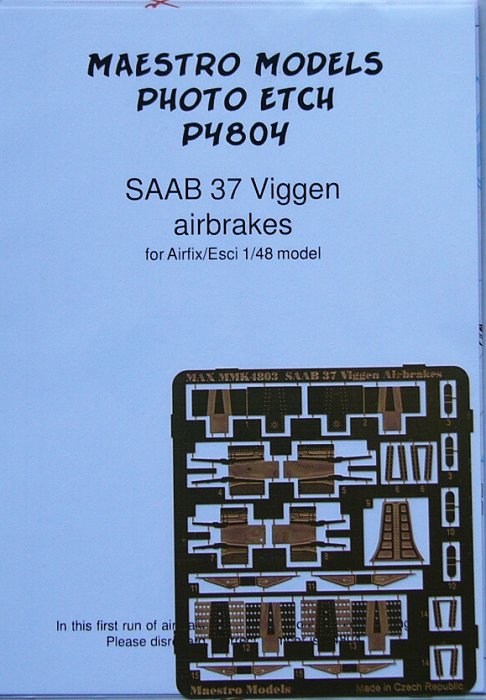 1/48 SAAB 37 Viggen airbrakes (PE set)
