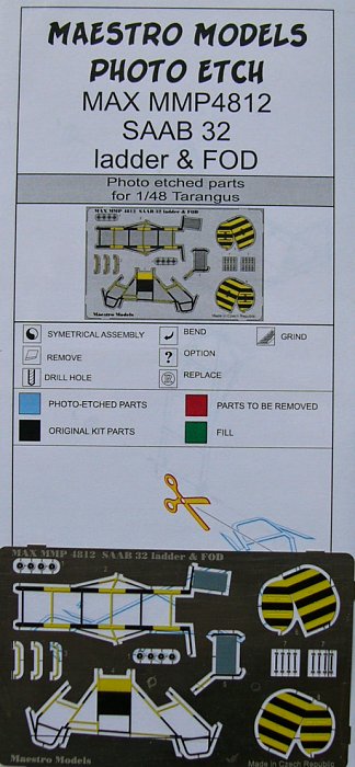 1/48 SAAB 32 Lansen - ladder&FOD (colour PE set)
