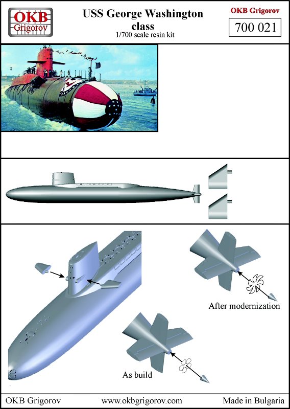 MODELIMEX Online Shop | 1/700 USS George Washington class submarine ...