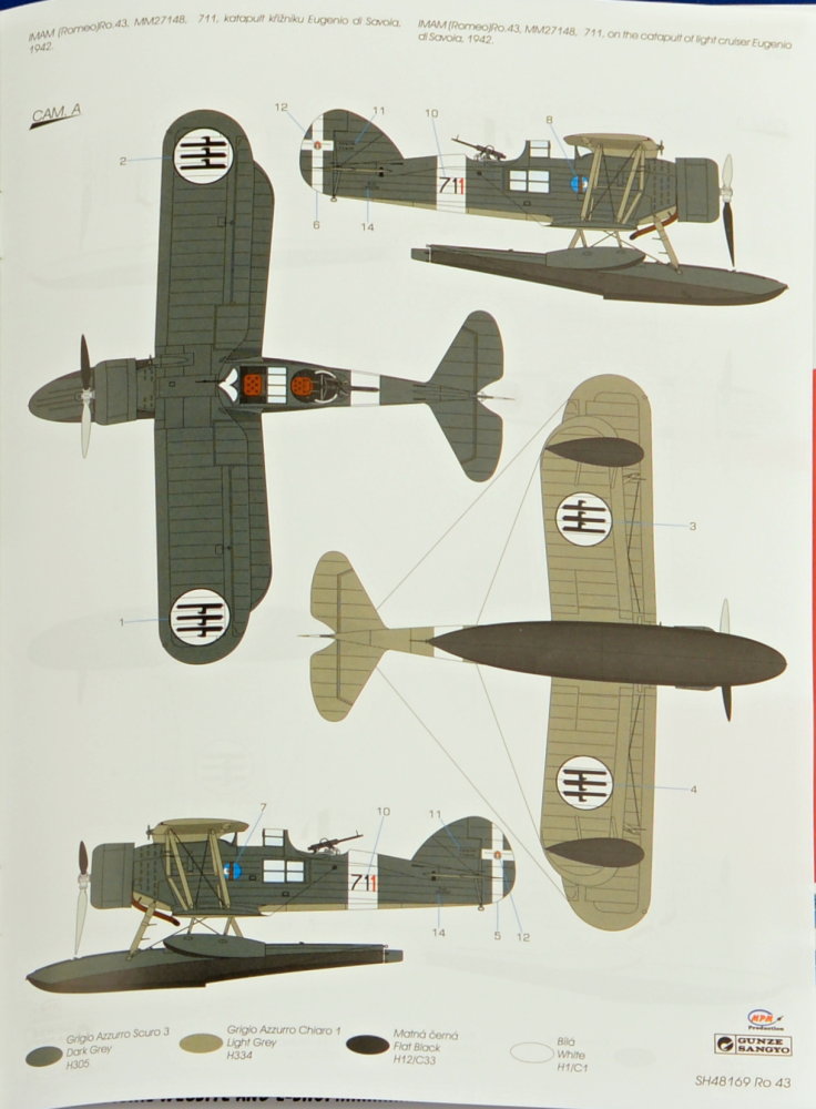 Maquette Avion SPECIAL HOBBY 1/48 Ref 48137 IMAM (Romeo) Ro.43 Red-Striped
