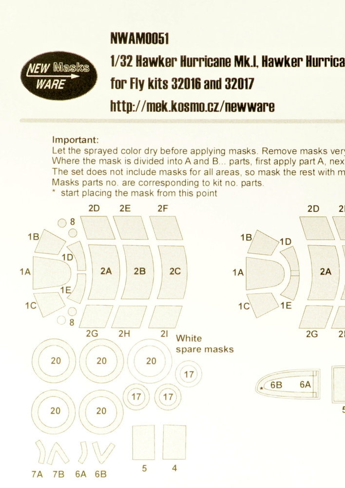 1/32 Mask H.Hurricane Mk.I/Trop (FLY 32016/32017)