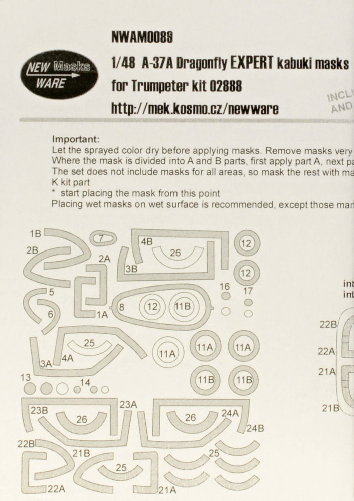 1/48 Mask A-37A Dragonfly EXPERT (TRUMP 02888)