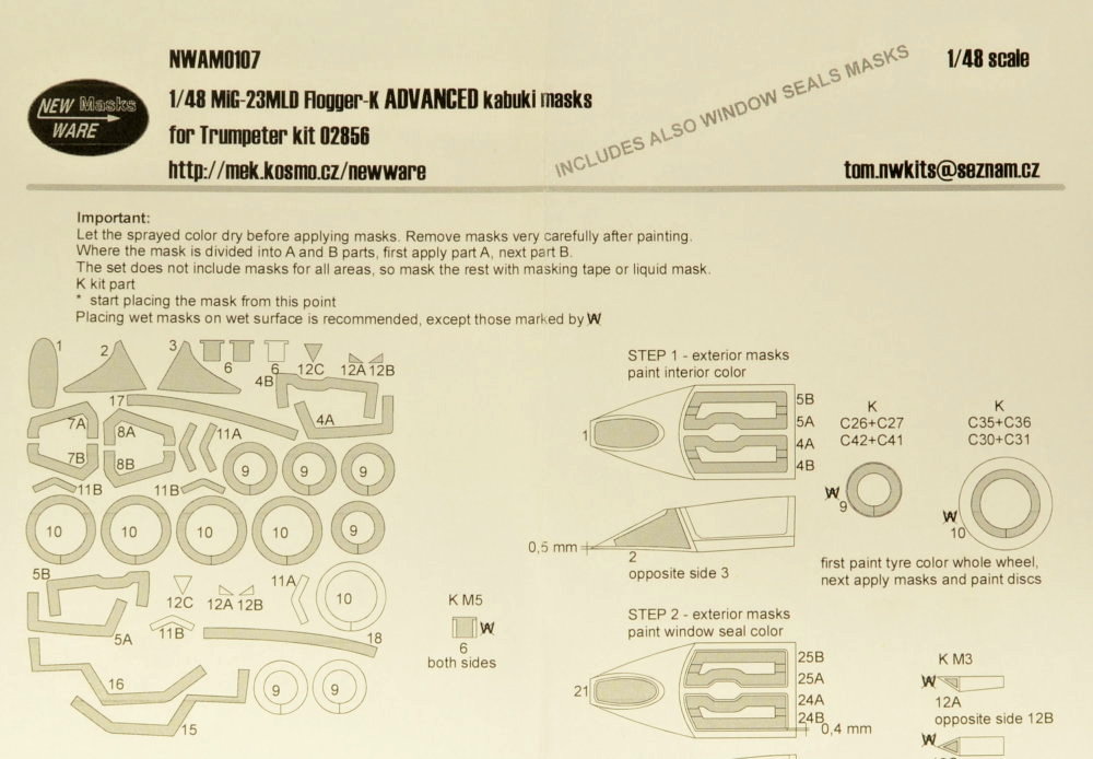 1/48 Mask MiG-23MLD Flogger-K ADVANCED (TRUM02856)