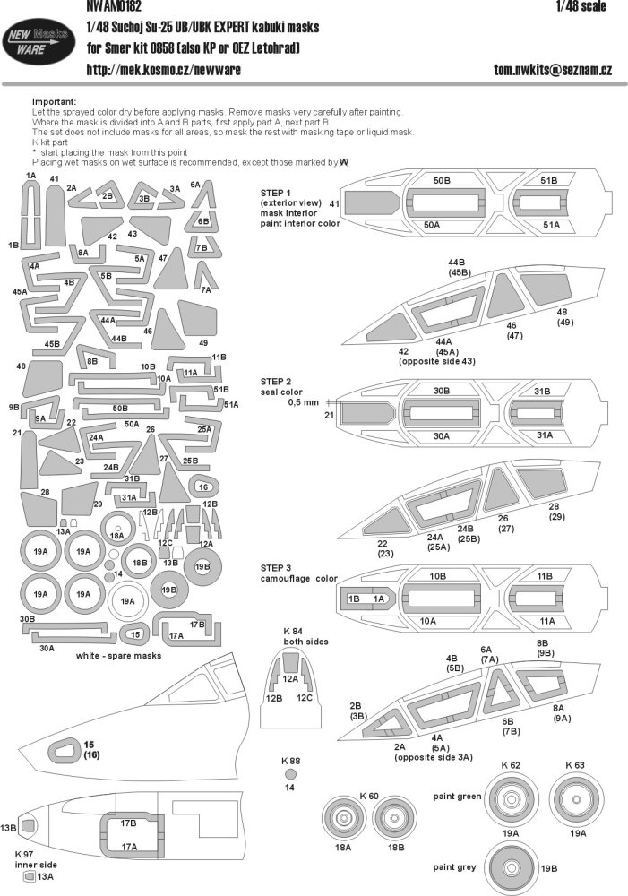 1/48 Mask Sukhoi Su-25UB/UBK EXPERT (SMER)