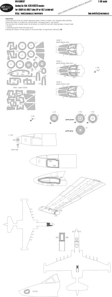 1/48 Mask Sukhoi Su-25K ADVANCED (SMER 0857)