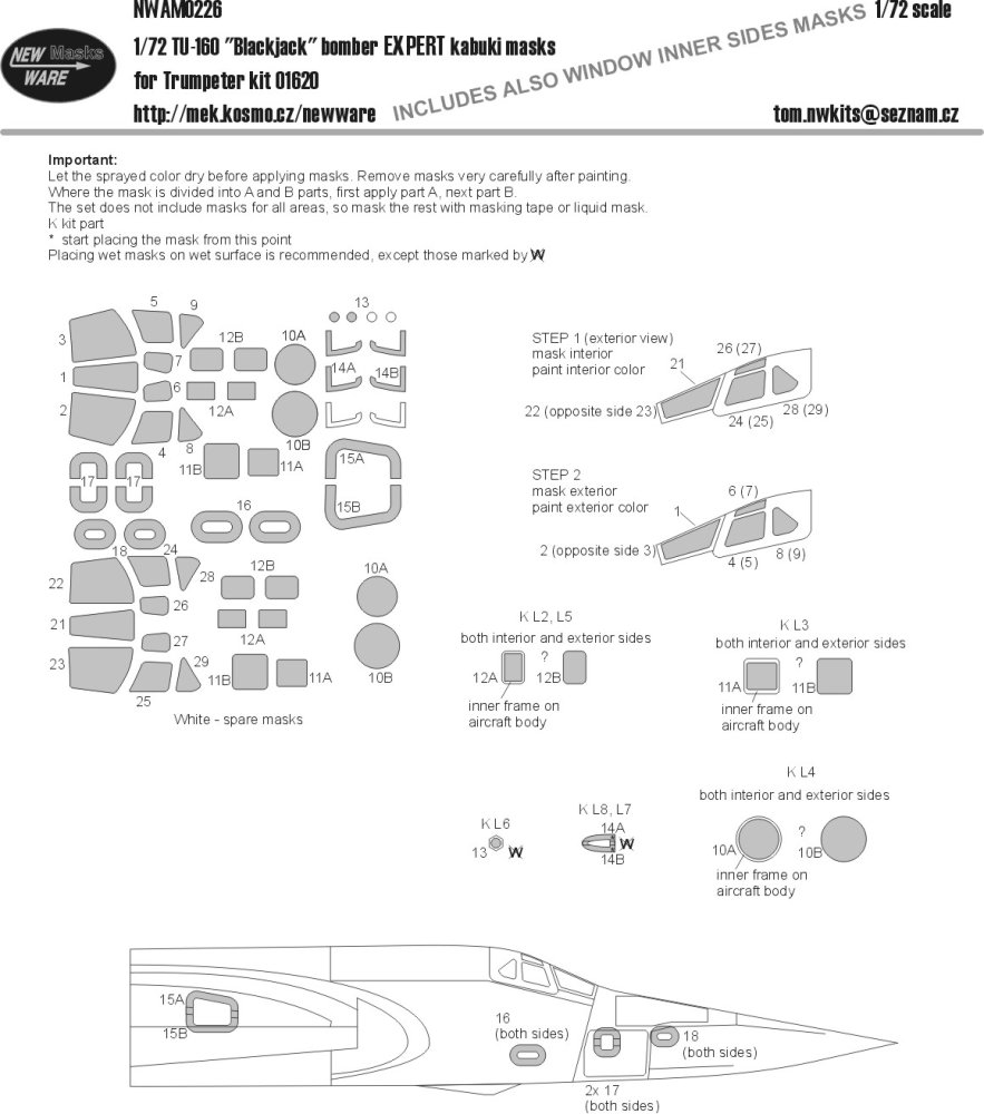 1/72 Mask Tu-160 'Blackjack' bomber EXPERT (TRUMP)