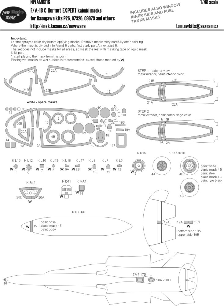 1/48 Mask F/A-18 C Hornet EXPERT (HAS)