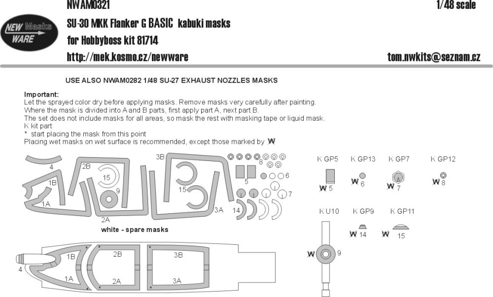 1/48 Mask Su-30 MKK Flanker G BASIC (HOBBYB)