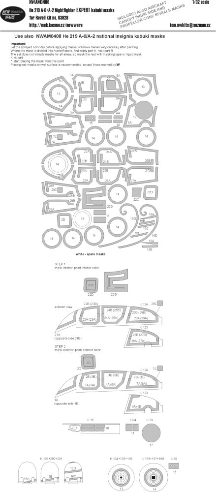 1/32 Mask He 219 A-0/A-2 Nightfighter EXPERT (REV)