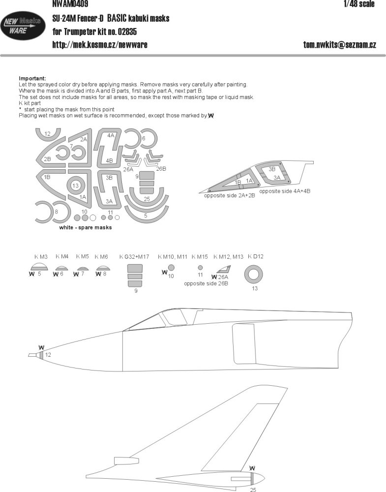 1/48 Su-24M Fencer-D BASIC (TRUMP 02835)