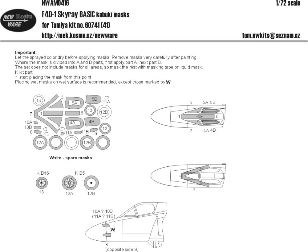 1/72 Mask F4D-1 Skyray BASIC (TAM 60741)