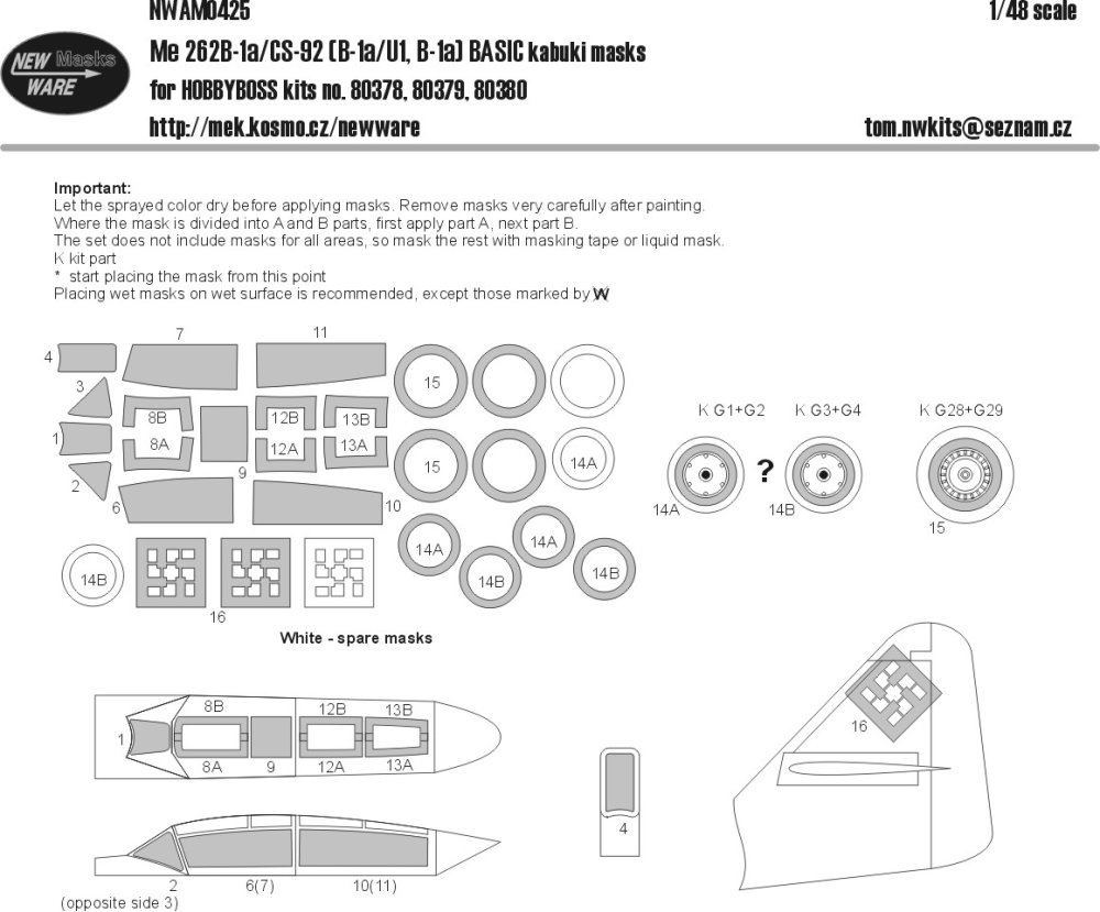 1/48 Mask Me 262B-1a/CS-92 BASIC (HOBBYB)