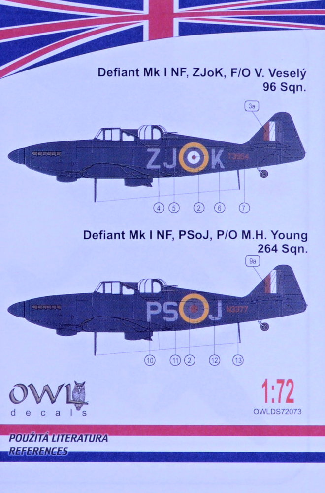MODELIMEX Online Shop | 1/72 Defiant Mk.I Nightfighter Part 2 (decal ...
