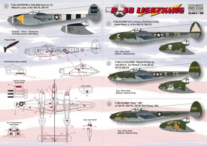 Modelimex Online Shop 1 48 P 38 Lightning Part 2 Wet Decals Your Favourite Model Shop