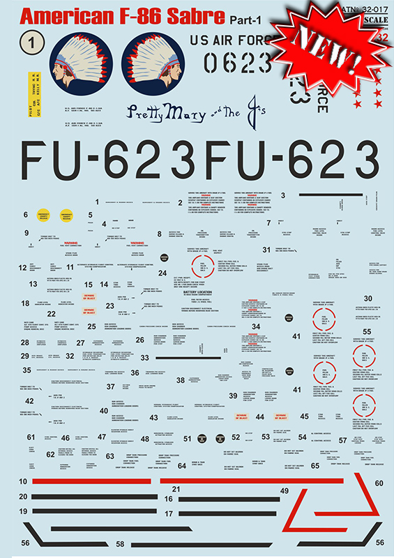 1/32 F-86 Sabre part 1 (wet decals)