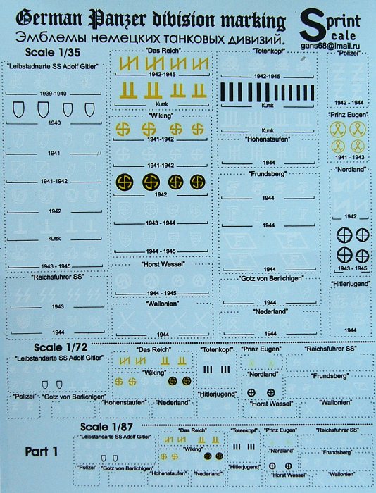 German Panzer divis.marking 1939-45 (1/35-72-87)