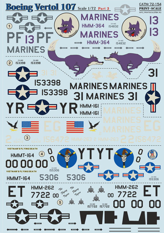 MODELIMEX Online Shop | 1/72 Boeing-Vertol 107 Part 3 (wet decals ...