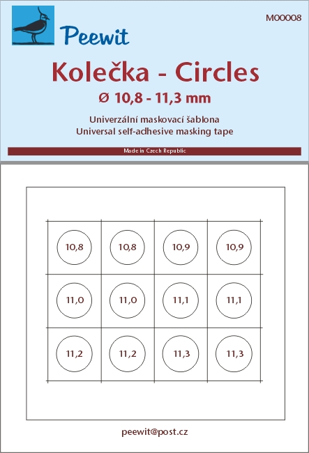 Universal mask - Circles (10,8 - 11,3 mm)