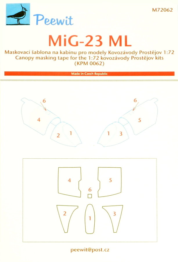 1/72 Canopy mask MiG-23ML (KP)